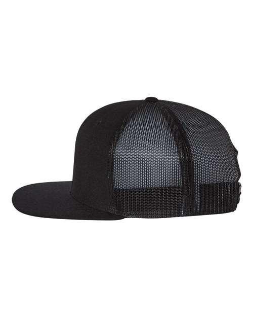 No Regrets Script Logo - Flat Bill Trucker