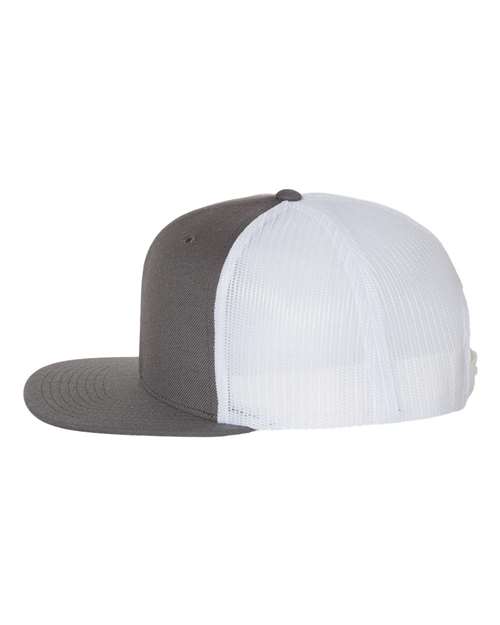 No Regrets Script Logo - Flat Bill Trucker